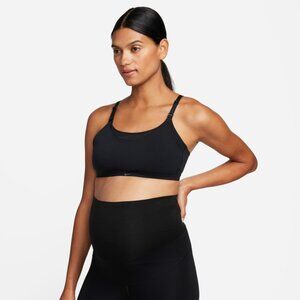 Nike Alate Maternity Light-Support Lined Nursing Sports Bra Exercise Black Small